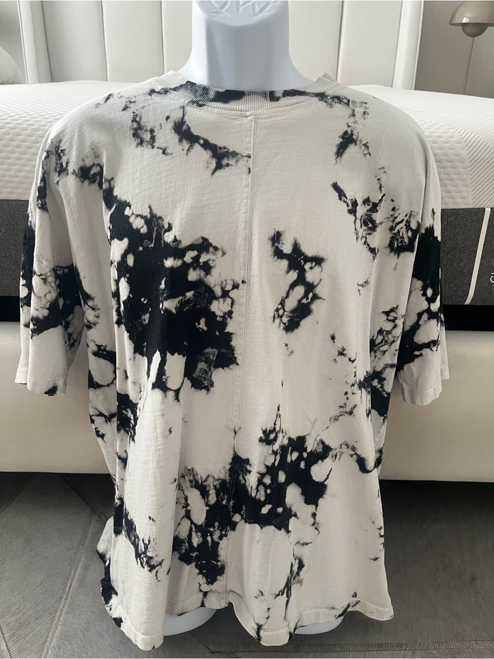 Daniel Patrick - Men's Black & White Tie-Dye Short Sleeve Shirt